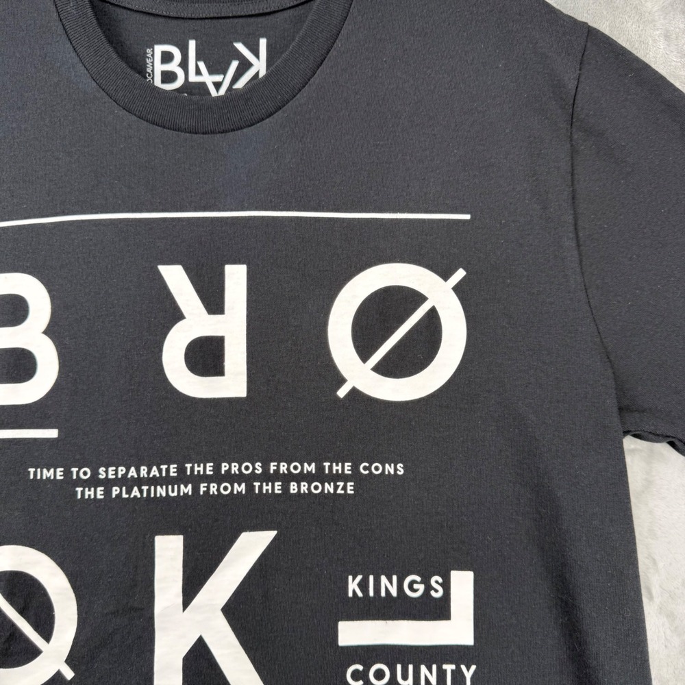 Rocawear BLVK Brooklyn Kings County Mens T-Shirt Black Cotton Large Streetwear - Picture 12 of 16